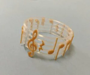 Sheet Music Bracelet 3D Models