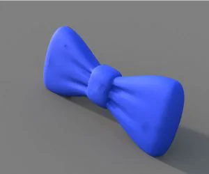 Bowtie Clips On To Button 3D Models