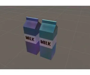 Milk Carton Keychain Simple Fast And Easy. 3D Models