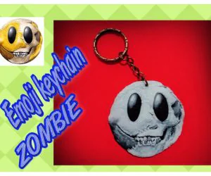 Emoticono Zombie Keychain 3D Models