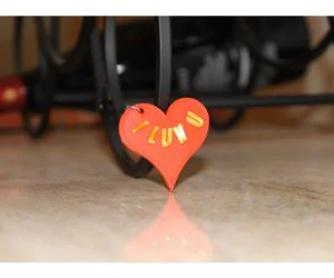 I Luv U Heart Pendant 3D Models