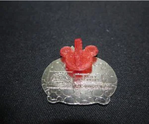 Disney Pin Trading Mickey Head Pin Back 3D Models