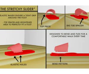 The Stretchy Slider Shoe 3D Models