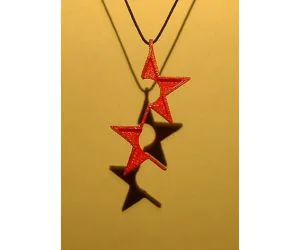 Abstract Star Pendant 3D Models