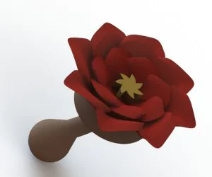 Flower Cofflink 3D Models