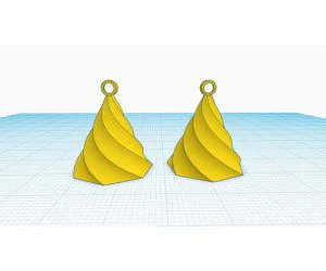 Simple Earring Designed In Tinkercad 3D Models