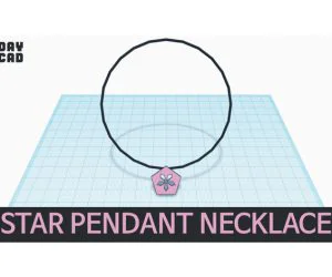 1Day1Cad Star Pendant Necklace 3D Models