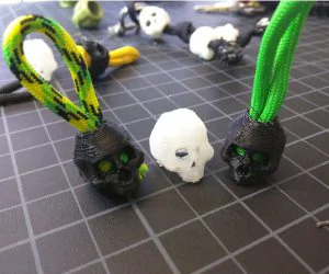Skull Beads And Zipper Pulls 3D Models