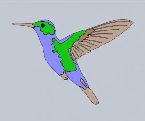 Hummingbird Puzzle 3D Models