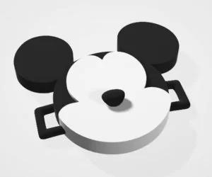 Mickey Mouse Lace Lock Pop Lace 3D Models