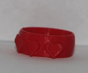Valentines Day Braceletring 3D Models