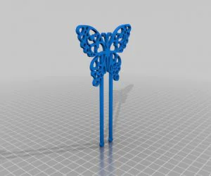 Butterfly Hair Pin 3D Models