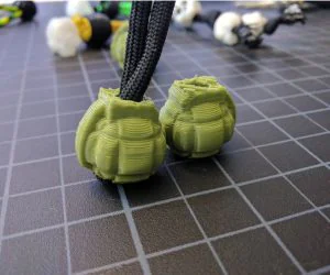 Grenade Bead And Zipper Pulls 3D Models