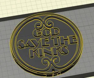 The Kinks Band God Save The Kinks Logo Keychain 3D Models
