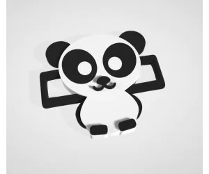 Panda Lace Lock Pop Lace Bicolor Compatible 3D Models
