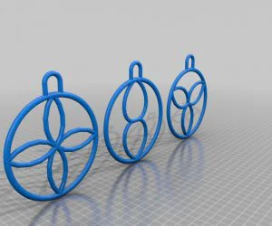 Pendants Spiral 2X 3X 4X 3D Models