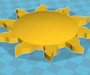 Sun Key Chain 3D Models