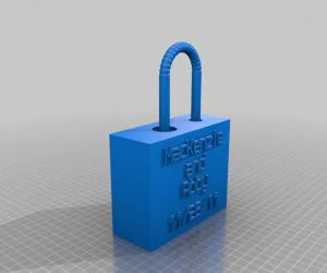 Customizable Bridge Love Lock 3D Models