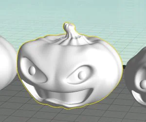 Three Cute Halloween Pumpkins 3D Models