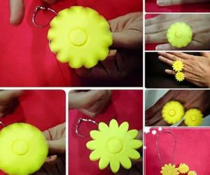 Rotating Flower Accessories Ring Necklace 3D Models