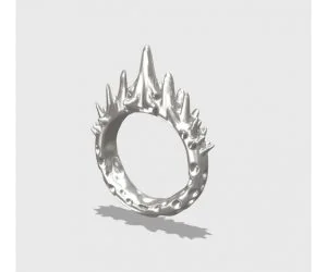 Abstract Spike Ring Size 10 3D Models