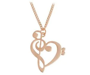 Heart Shaped Musical Note Jewelry 3D Models