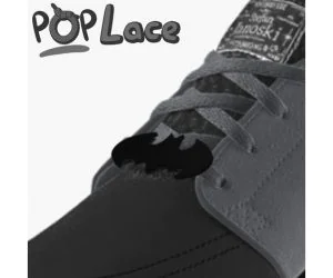 Batman Logo Accessory For Shoe Lace Poplace 3D Models