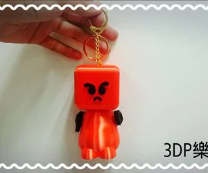 3D Robot Keychain Angry 3D Models