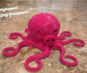 Pigtopus A Pig Octopus Even With Movable Legs 3D Models
