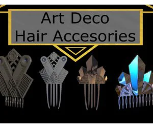 Art Deco Hair Combs 3D Models