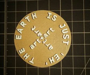 Earth Without Art Text Plate 3D Models