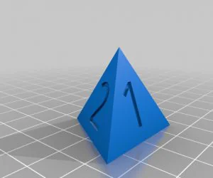 4 Sided Dice 3D Models