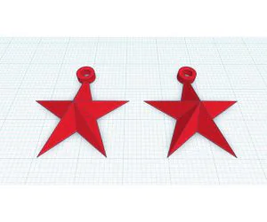 Star Earring Designed In Tinkercad 3D Models