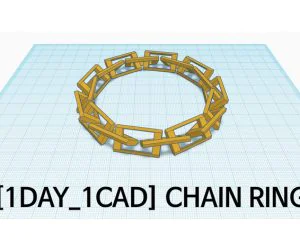 1Day1Cad Chain Ring 3D Models