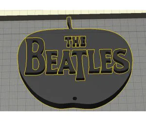 The Beatles Apple Logo Keychain 3D Models