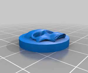 Simple Skull Button 3D Models