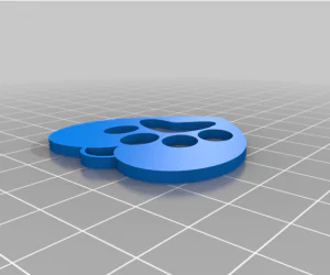 Heart Paw Keychain 3D Models