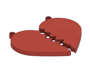 Heart Key Ring 3D Models