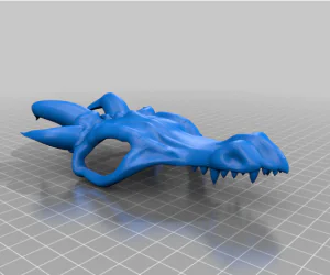 Dragon Skull Hair Pin With Teeth 3D Models