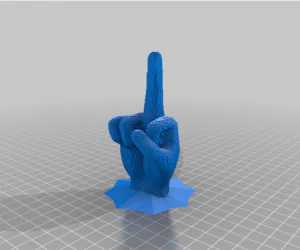 Funny Middle Finger Ring Holder Jewelry Stand 3D Models