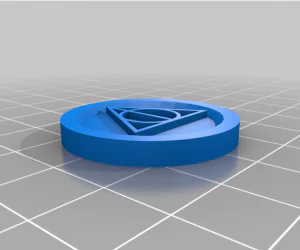 Deathly Hallows Button 3D Models