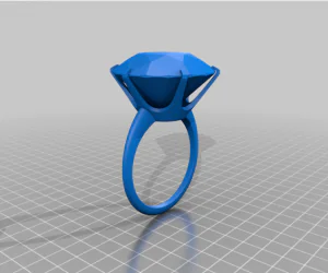 Big Diamond Ring 3D Models