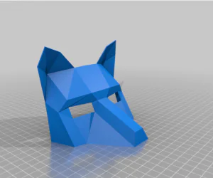 Low Poly Fox Mask 3D Models
