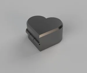 Heart Shaped Ring Box With Hinge 3D Models