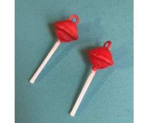 Lollipop Earrings 3D Models