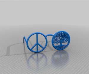 Peace .A Purely Visual Point Of View Glasses 3D Models