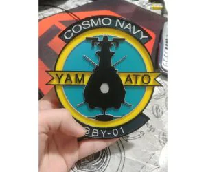 Space Battleship Yamato Badge Multicolor 3D Models