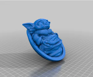 Baby Yoda Para Rosca De Reyes 3D Models