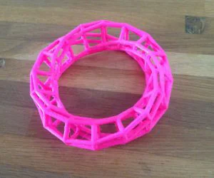 Mobeus Coaster Open Frame Ringbracelet Thing 3D Models