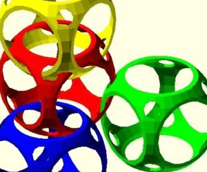 3D Chain Link Rings 3D Models